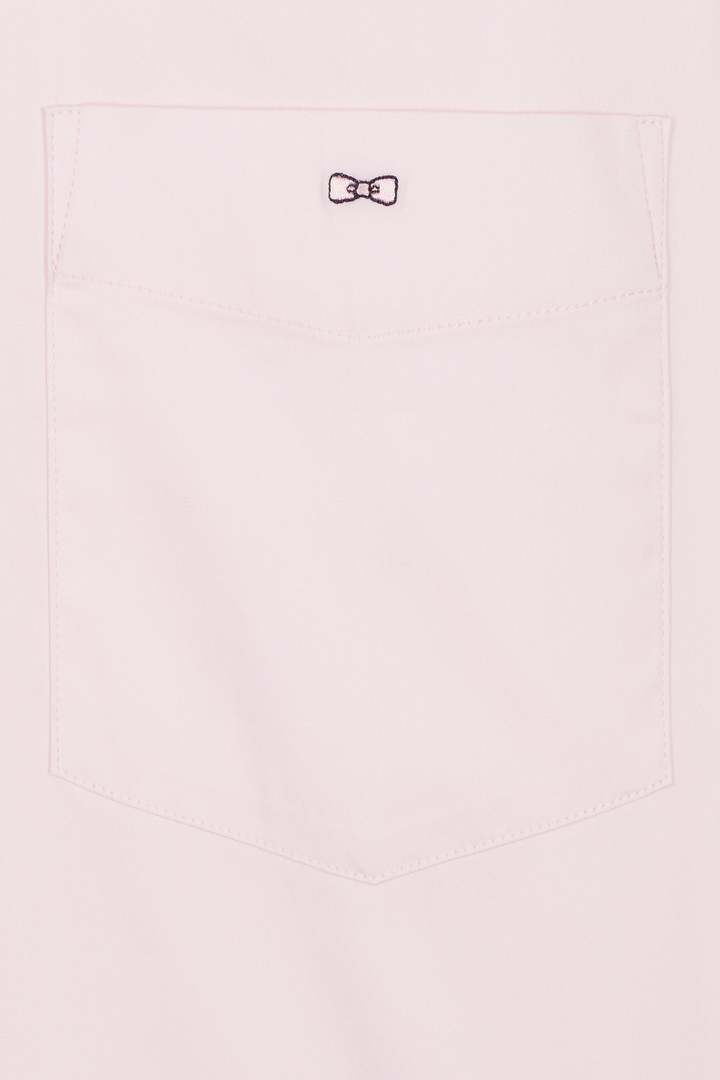 Chemise en twill de coton rose unie coupe droite