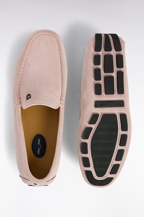 Pink suede leather loafers - Image 3