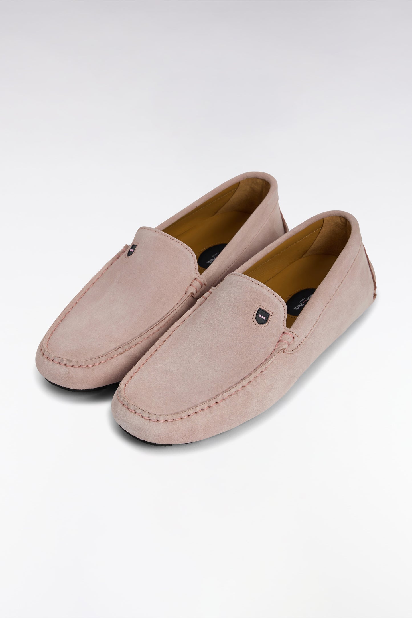 Mocassins en cuir suédé roses