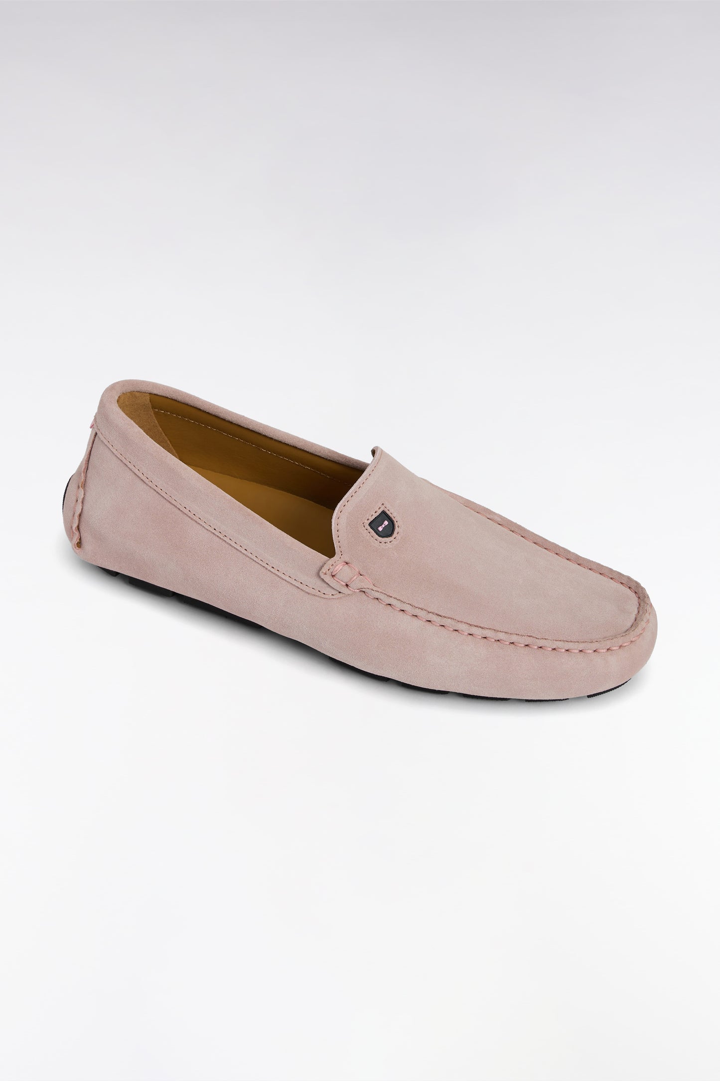 Mocassins en cuir suédé roses