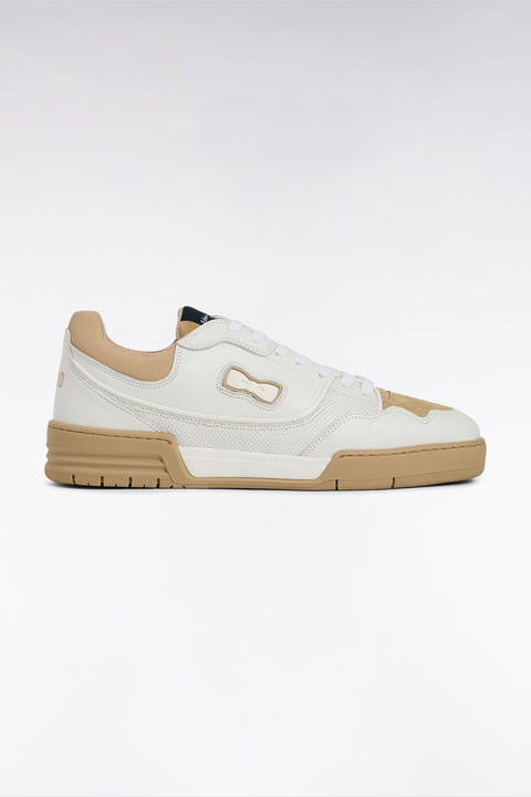 White and beige EP10 leather sneakers - Image 1