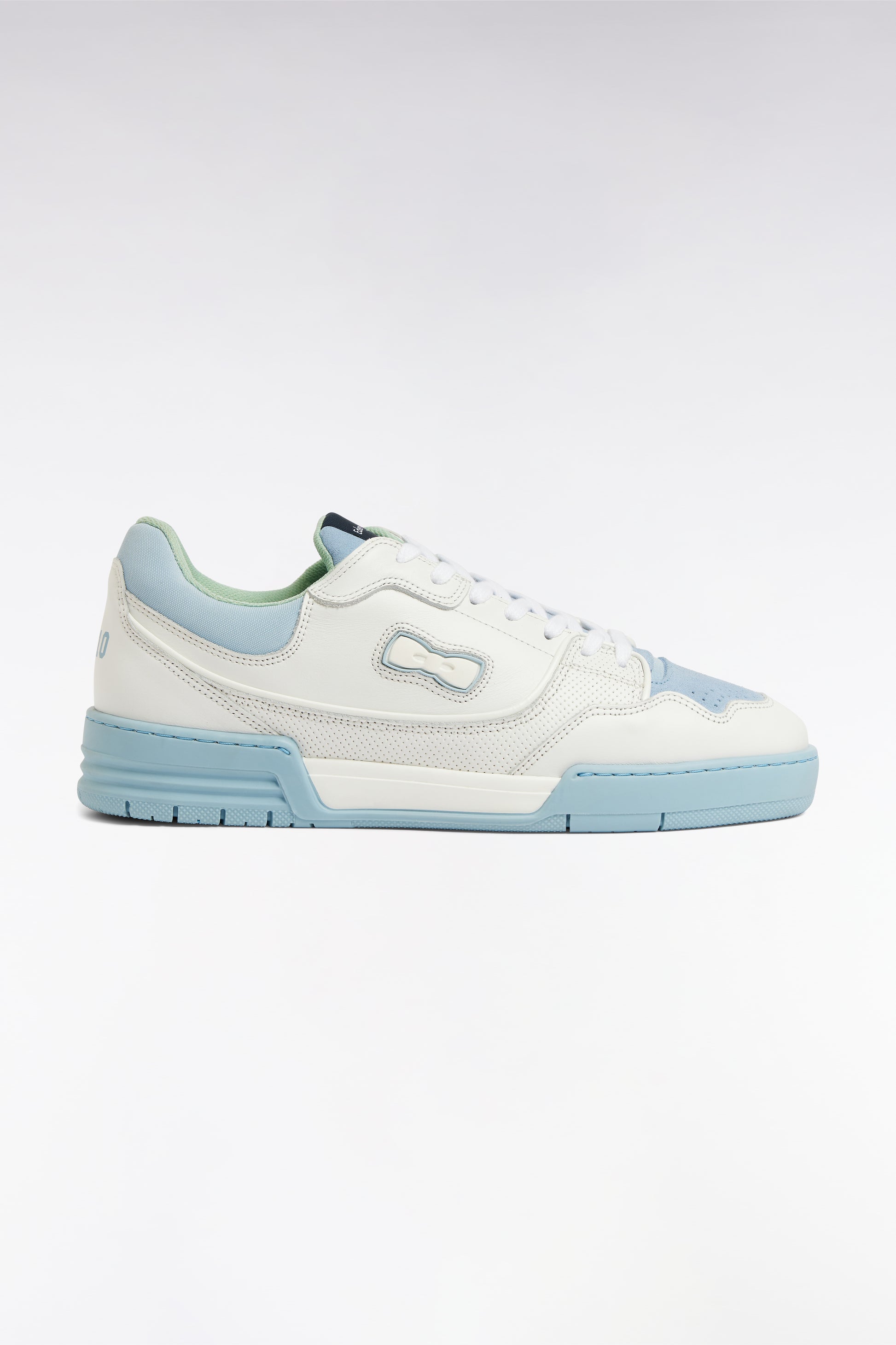 Sneakers EP10 en cuir blanches et vert d'eau