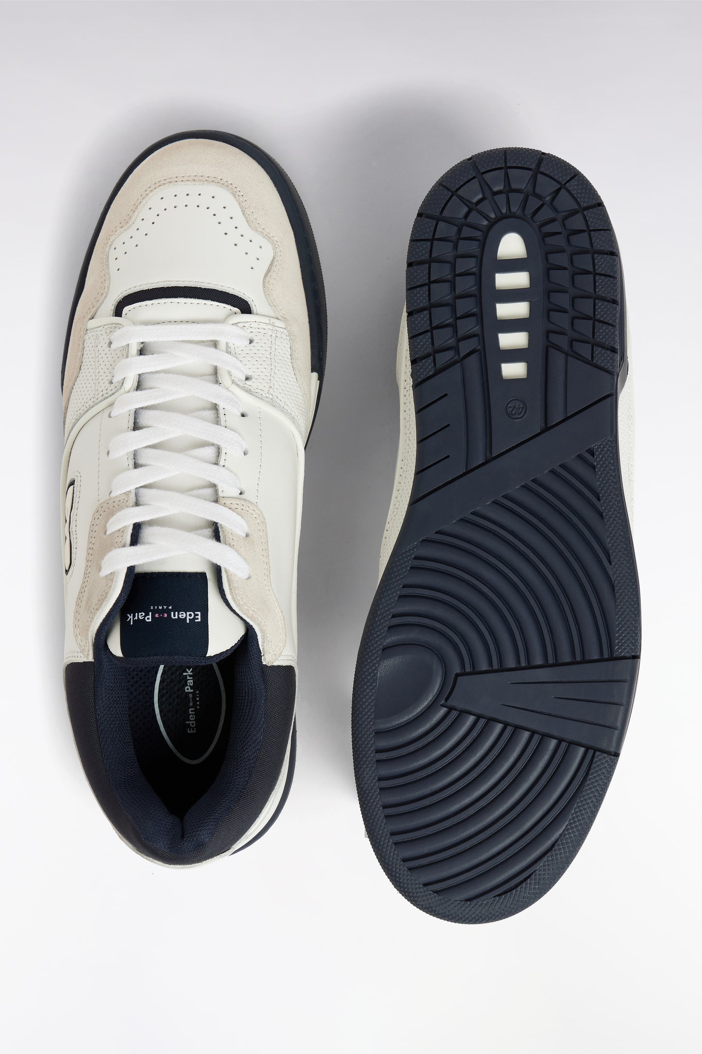 EP10 sneakers in white and navy leather