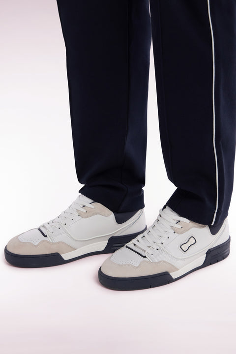 EP10 sneakers in white and navy leather - Image 2
