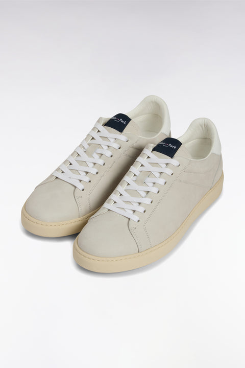 Yellow suede leather low-top sneakers - Image 3
