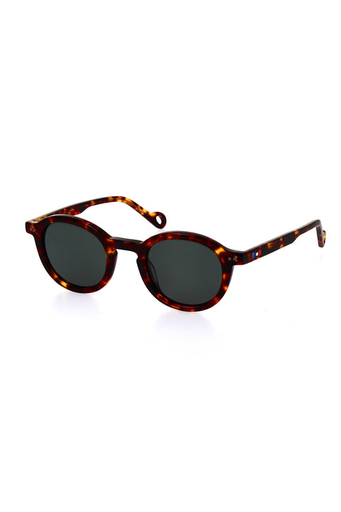 XV de France round acetate brown acetate sunglasses - Image 1