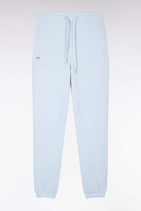 Sky blue straight-cut cotton fleece jogging - Image 2