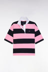 Sky and white striped short-sleeved casual jersey - PHOTO ERROR