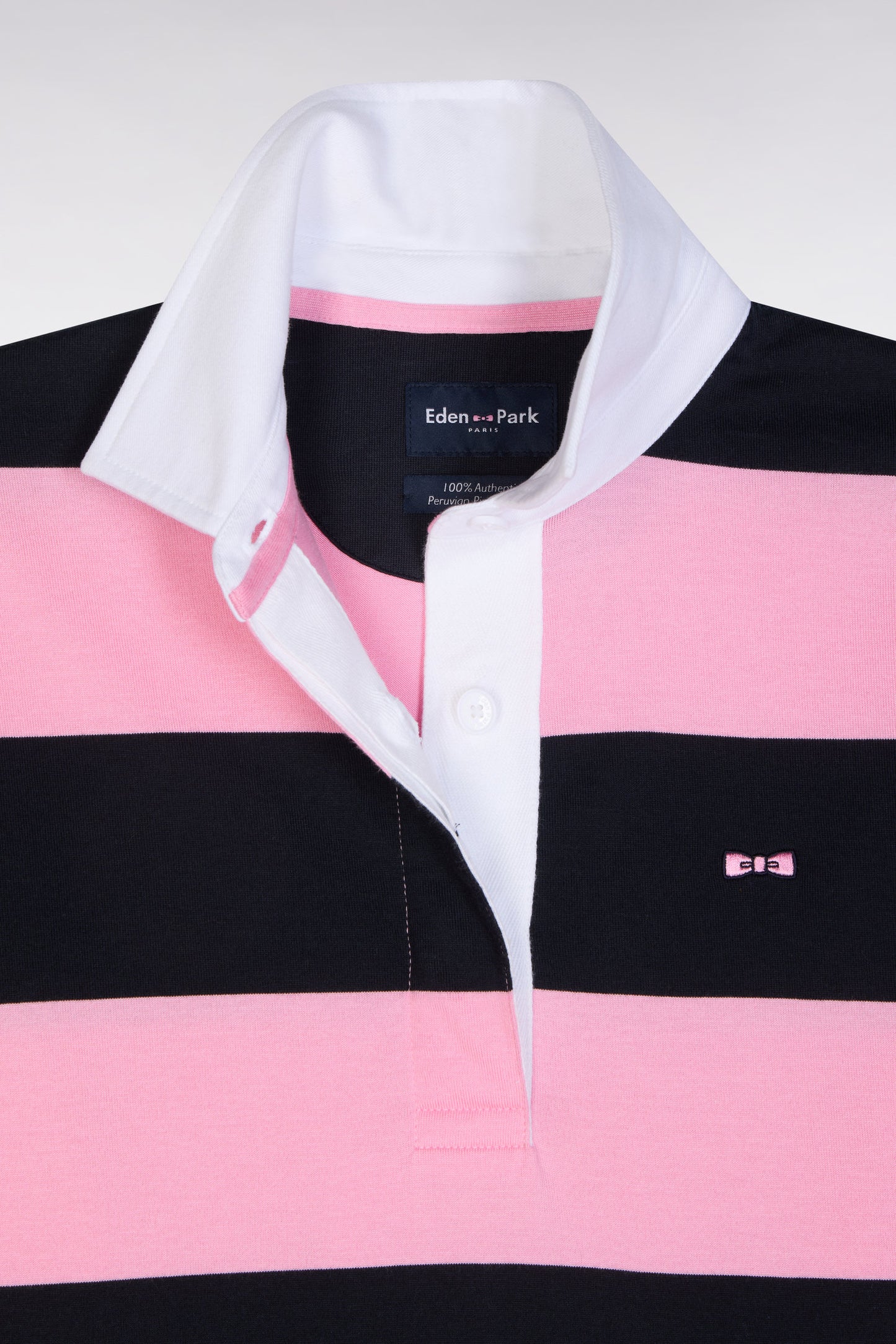 Sky and white striped short-sleeved casual jersey - PHOTO ERROR