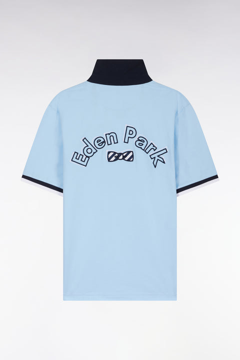 Maillot à manches courtes en coton ciel broderie dos Eden Park coupe droite - Image 2