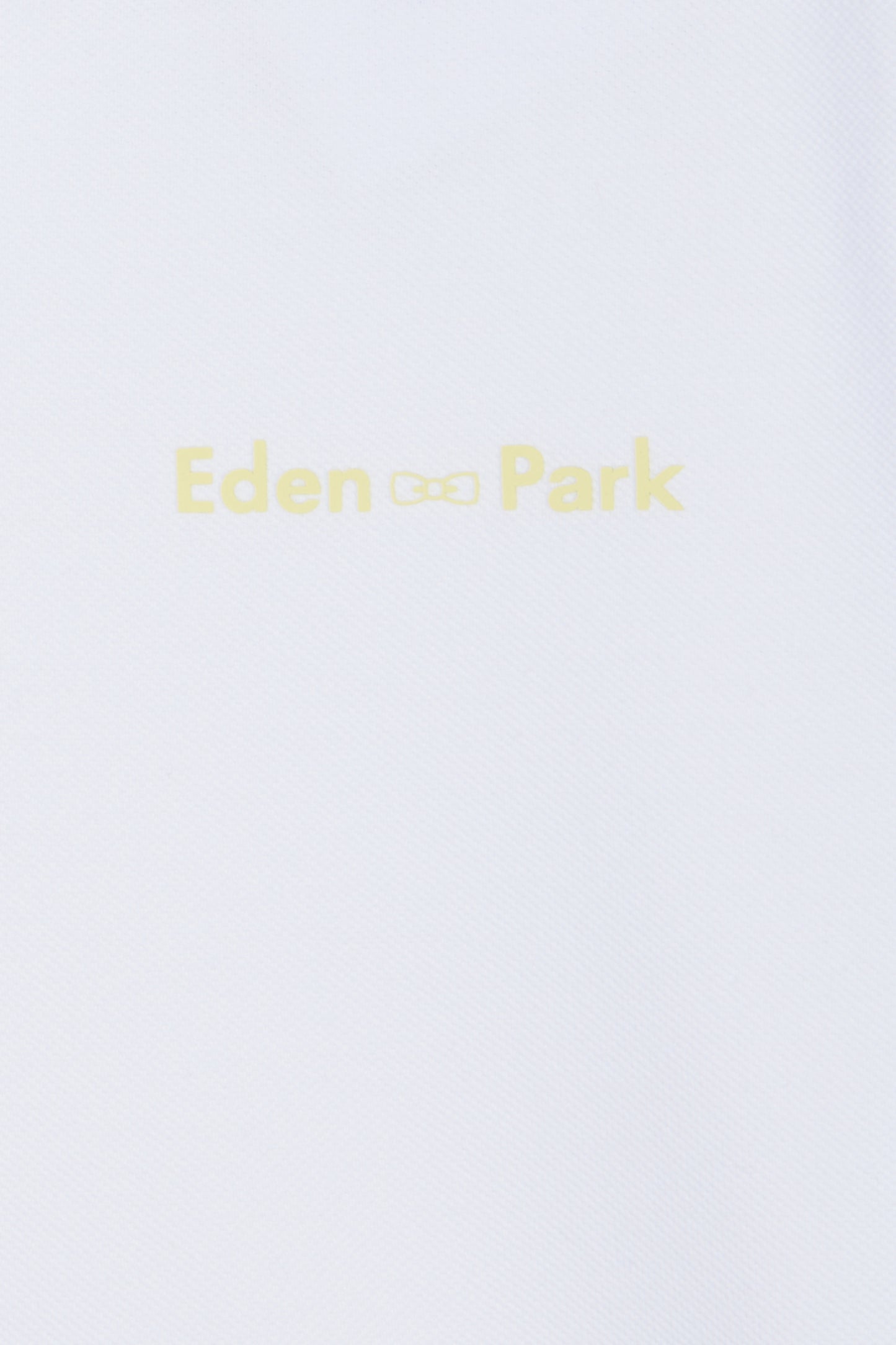 Relaxed-fit plain short-sleeved polo shirt in white cotton with Eden Park lettering