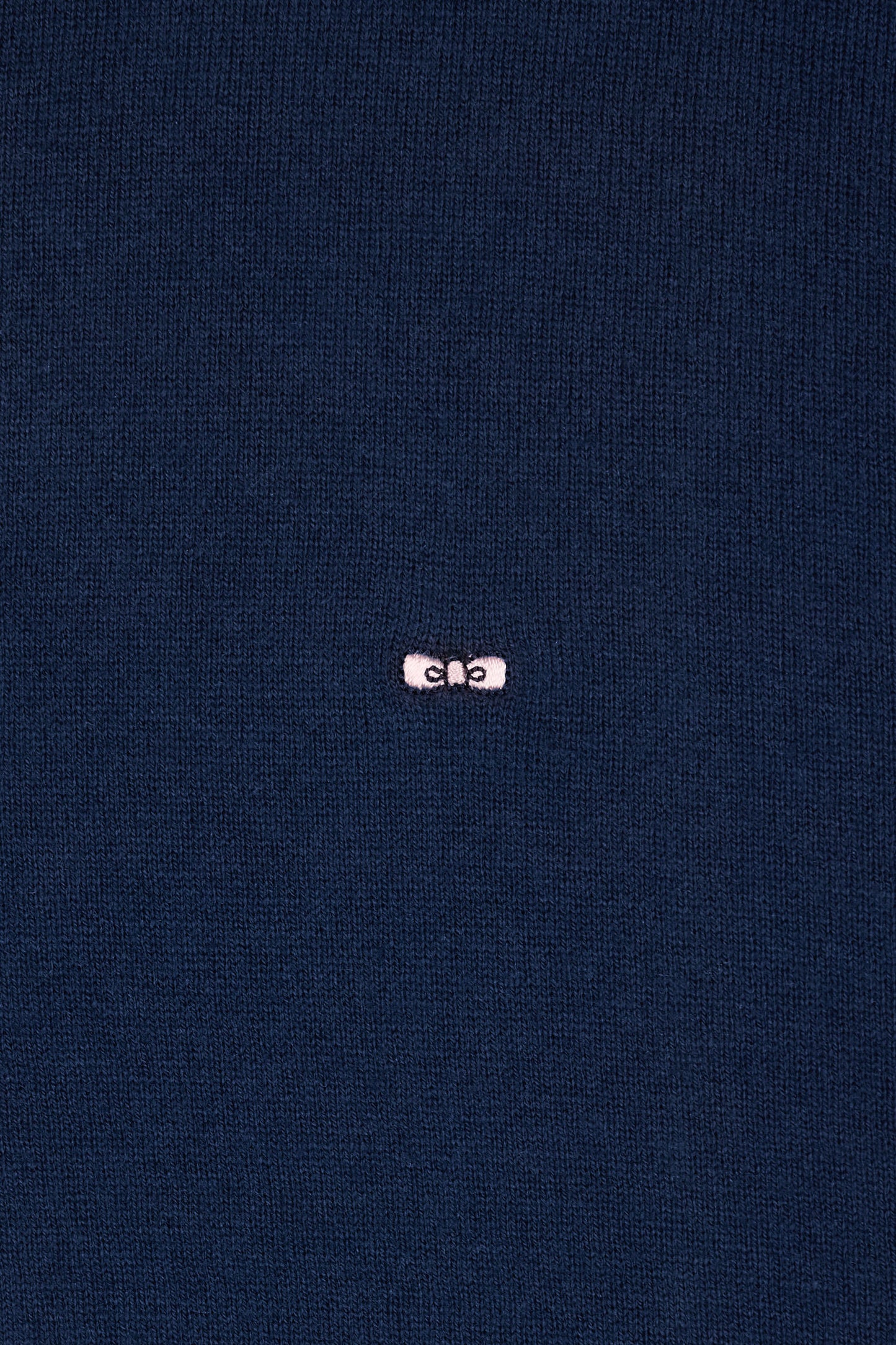 Straight-fit navy cotton-silk-blend polo neck jumper