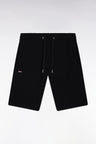 Short en molleton coton noir coupe droite