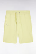 Short en molleton coton jaune coupe décontractée