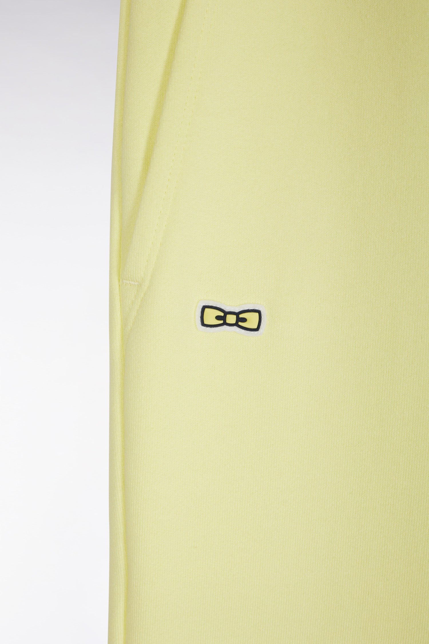 Short en molleton coton jaune coupe décontractée