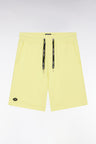 Relaxed-fit yellow cotton fleece shorts