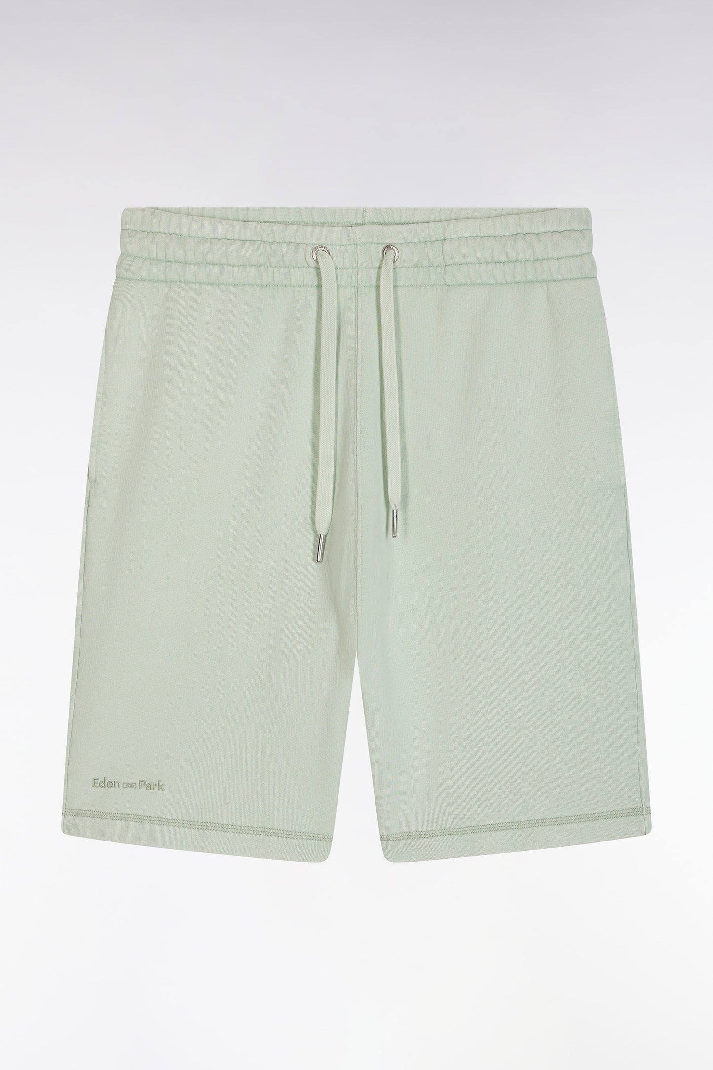 Short en molleton coton vert clair coupe décontractée