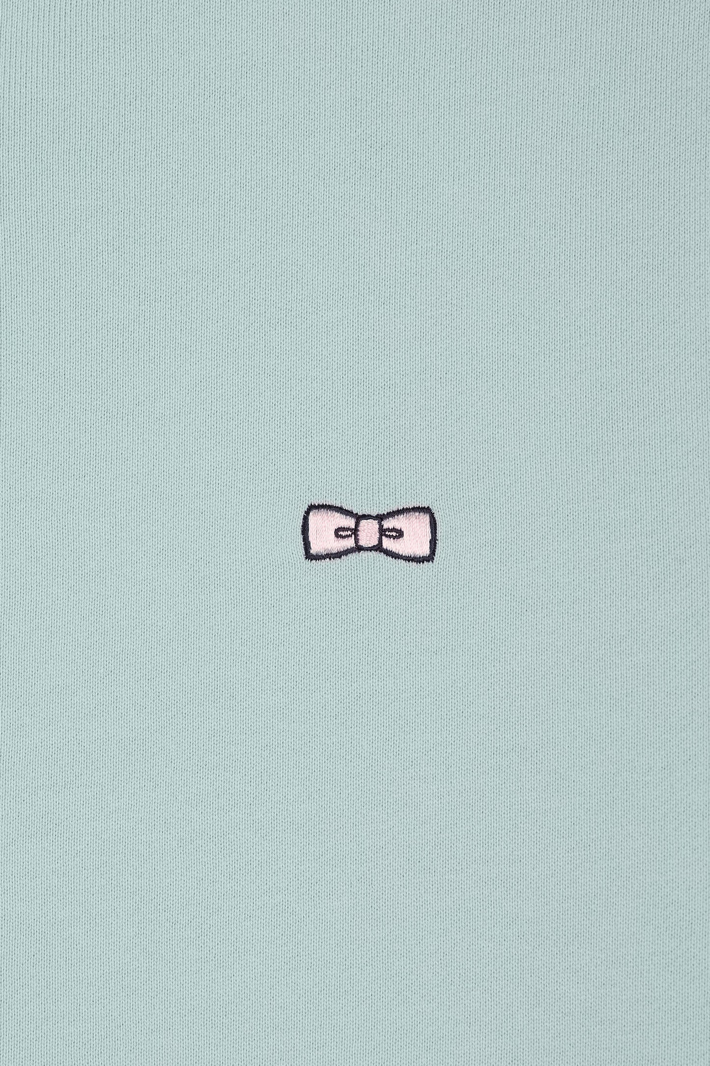 Straight-fit sea green cotton zip-up sweatshirt