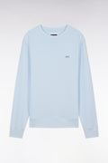 Sweatshirt en molleton coton ciel coupe droite et col rond