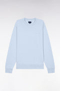 Sweatshirt surteint à col rond en molleton coton ciel coupe décontractée