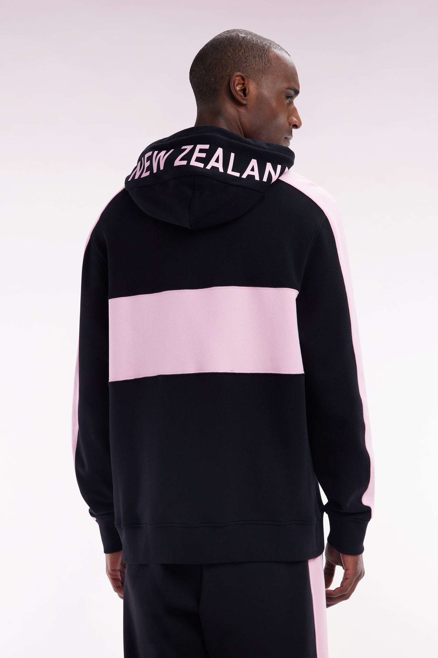 Relaxed-fit New Zealand black cotton hoodie