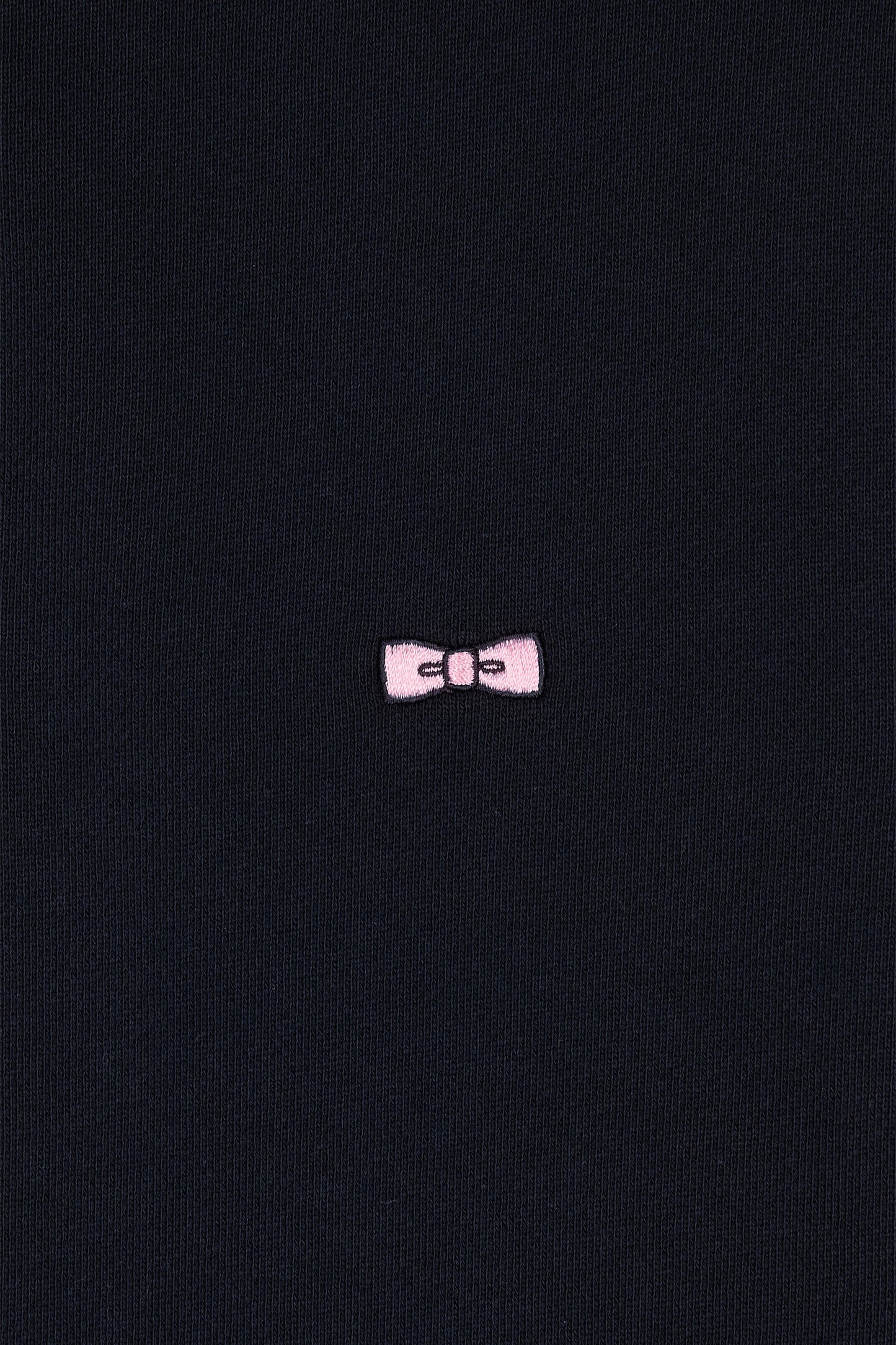 Straight-fit navy cotton zip-neck sweatshirt