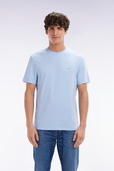 Straight-fit sky blue short-sleeved T-shirt - Image 1
