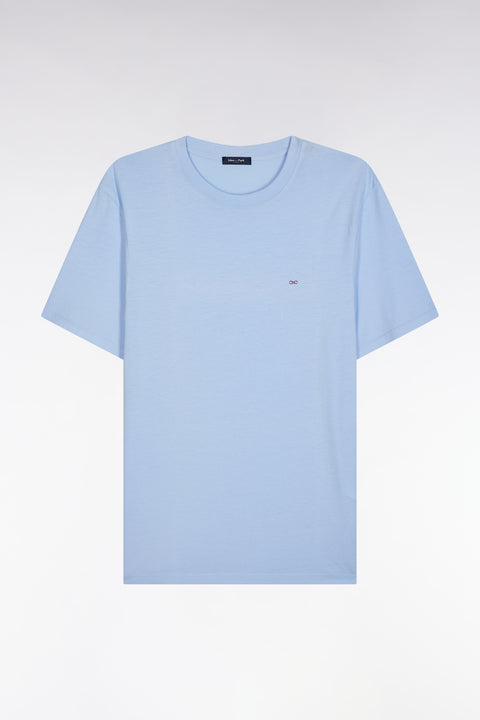 Straight-fit sky blue short-sleeved T-shirt - Image 2