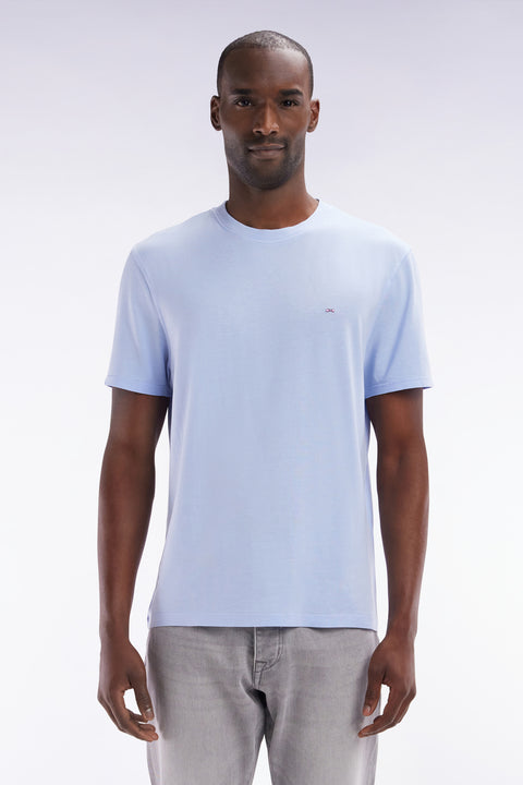 T-shirt manches courtes gris clair coupe droite - Image 1