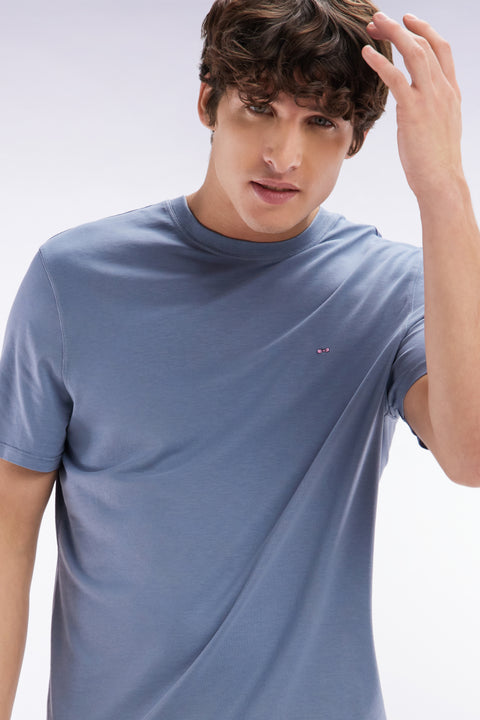 T-shirt manches courtes gris coupe droite - Image 3