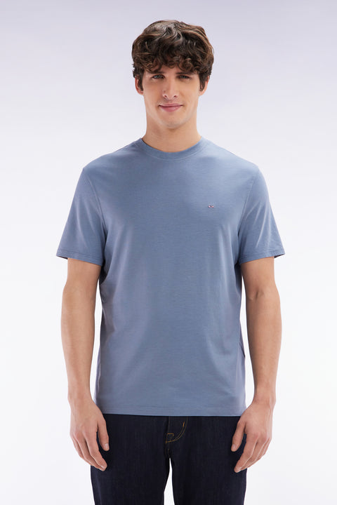 T-shirt manches courtes gris coupe droite - Image 1