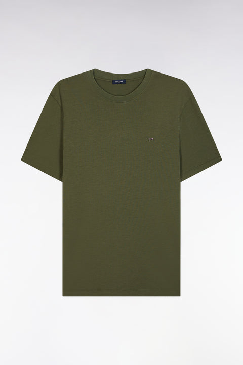 Straight-fit khaki short-sleeved T-shirt - Image 2