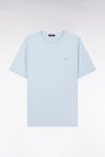 Straight-fit sky blue Pima cotton T-shirt