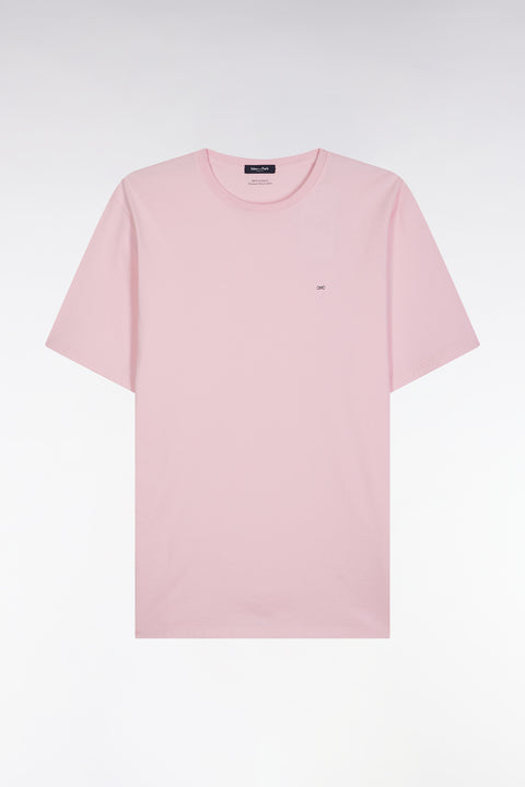 Straight-fit pink Pima cotton T-shirt - Image 2