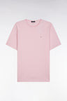 Straight-fit pink Pima cotton T-shirt