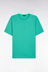 Straight-fit green Pima cotton T-shirt