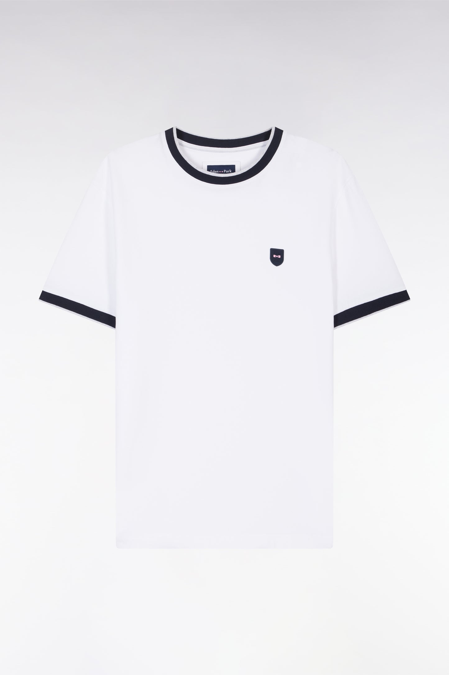 Slim-fit white stretch cotton T-shirt