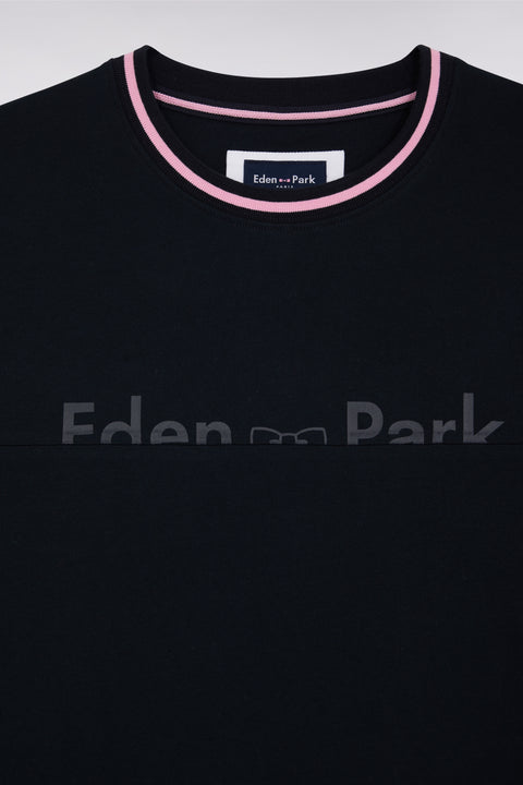 T-shirt marine sérigraphie Eden Park coupe décontractée - Image 2