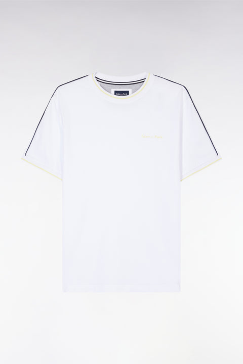 T-shirt en coton blanc coupe décontractée - Image 2
