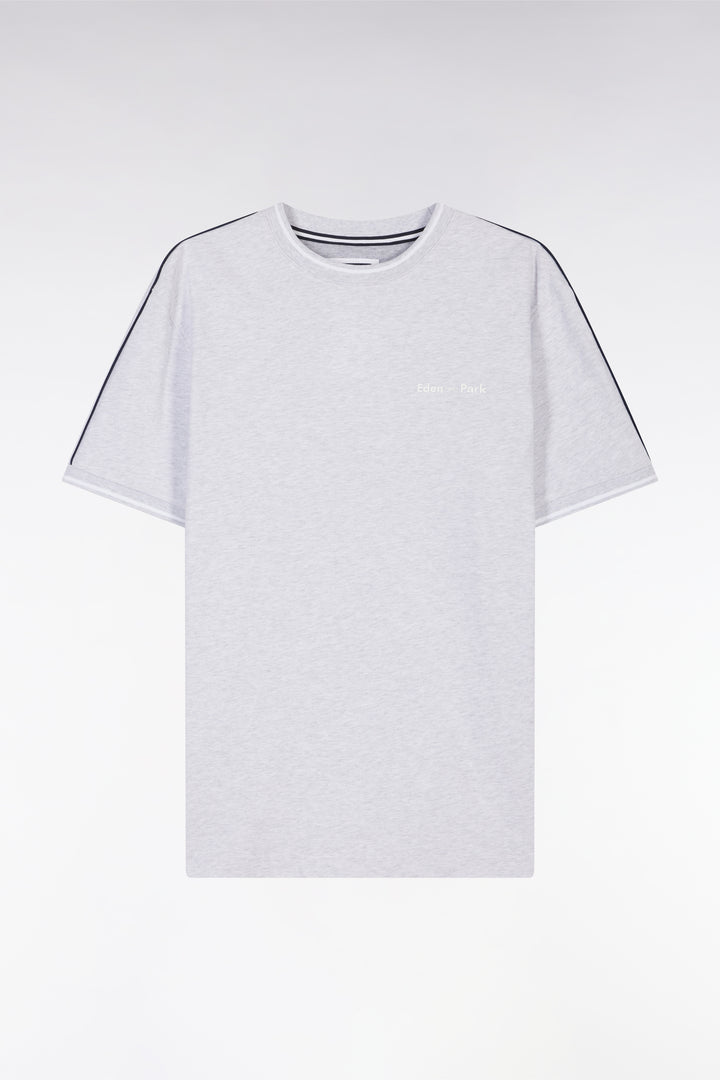 T-shirt en coton gris coupe décontractée