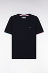 UNA T-shirt in navy colored sleeves straight cut