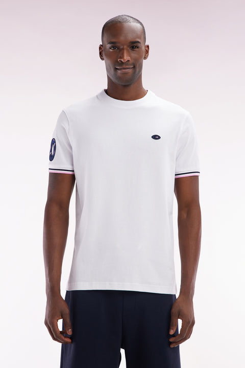 T-shirt XV de France en coton blanc broderie 10 coupe droite - Image 1