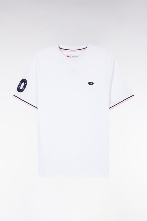 T-shirt XV de France en coton blanc broderie 10 coupe droite - Image 2