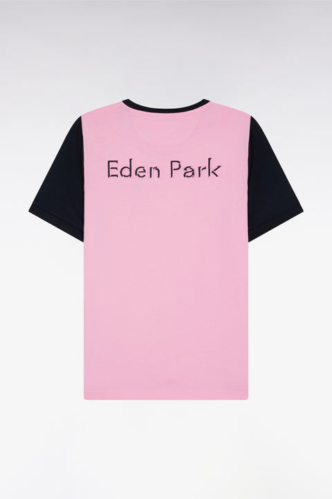 T-shirt à manches courtes en coton rose coupe décontractée - Image 1