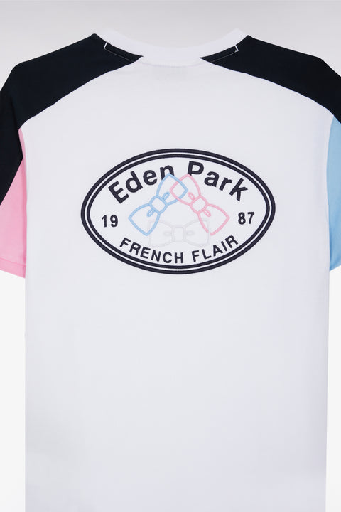 T-shirt à manches courtes en coton blanc coupe droite - Image 2