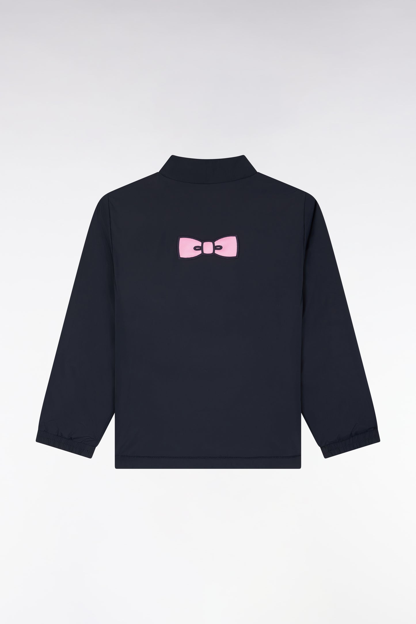 Blouson coupe-vent zippé bleu marine