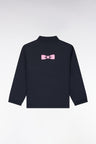 Blouson coupe-vent zippé bleu marine