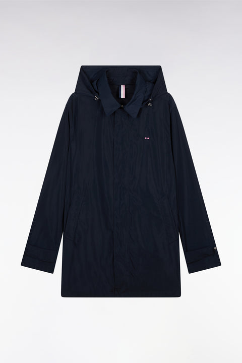 Imperméable à capuche bleu marine - Image 2