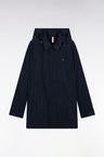Imperméable à capuche bleu marine