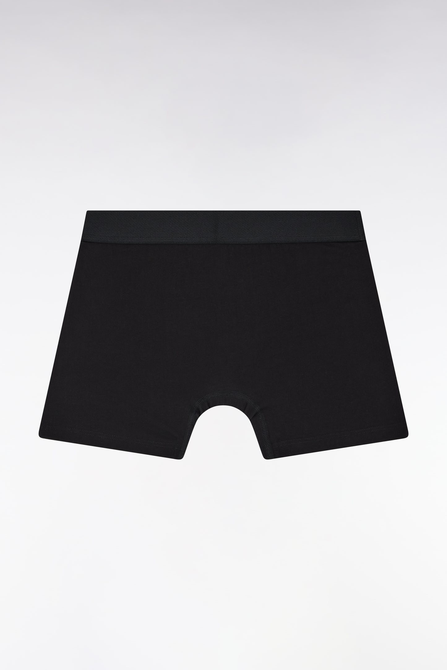 Cut and sewn boxer shorts in black and grey stretch cotton jersey